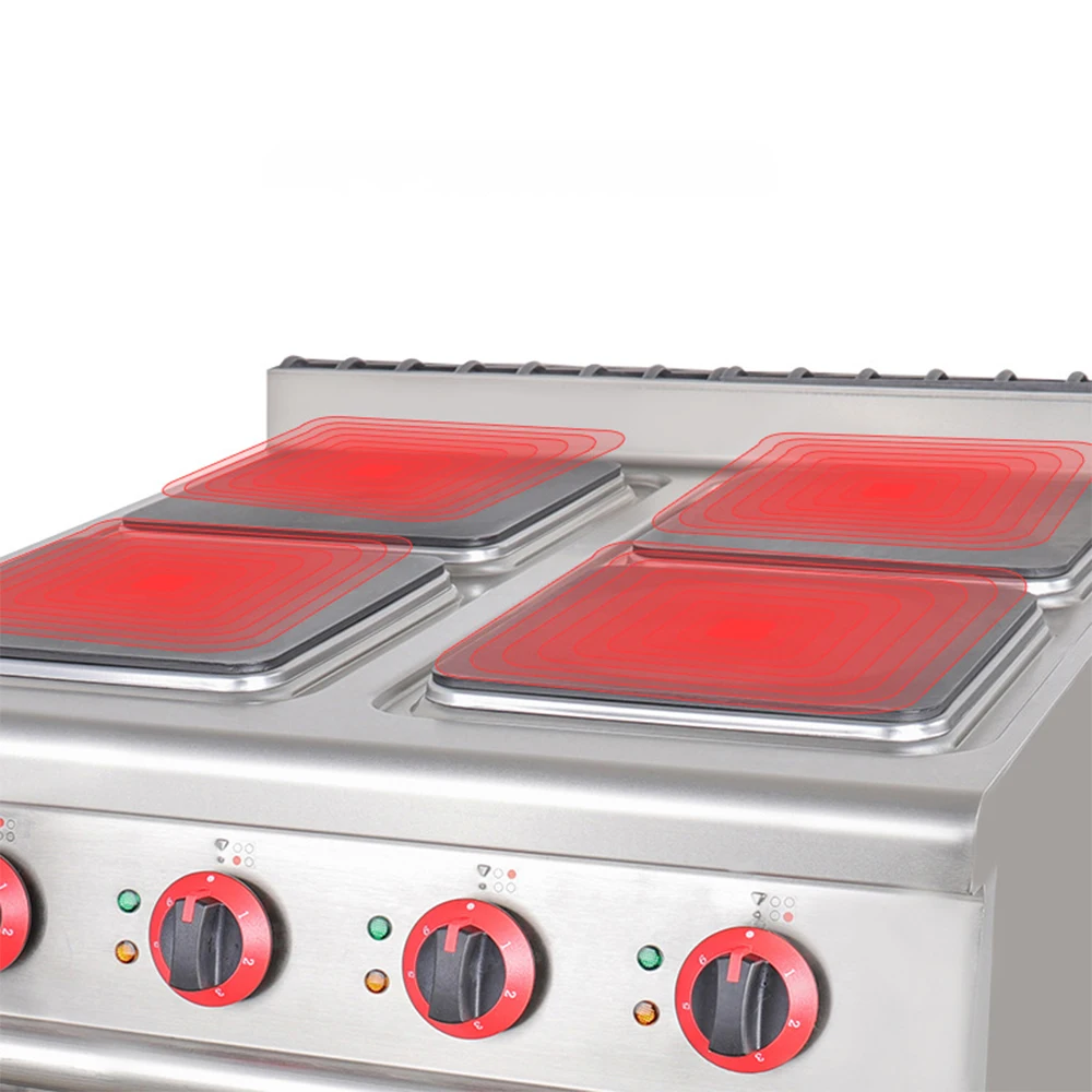 Custom Commercial European Electric Stove Cooking Freestanding 4 Burner