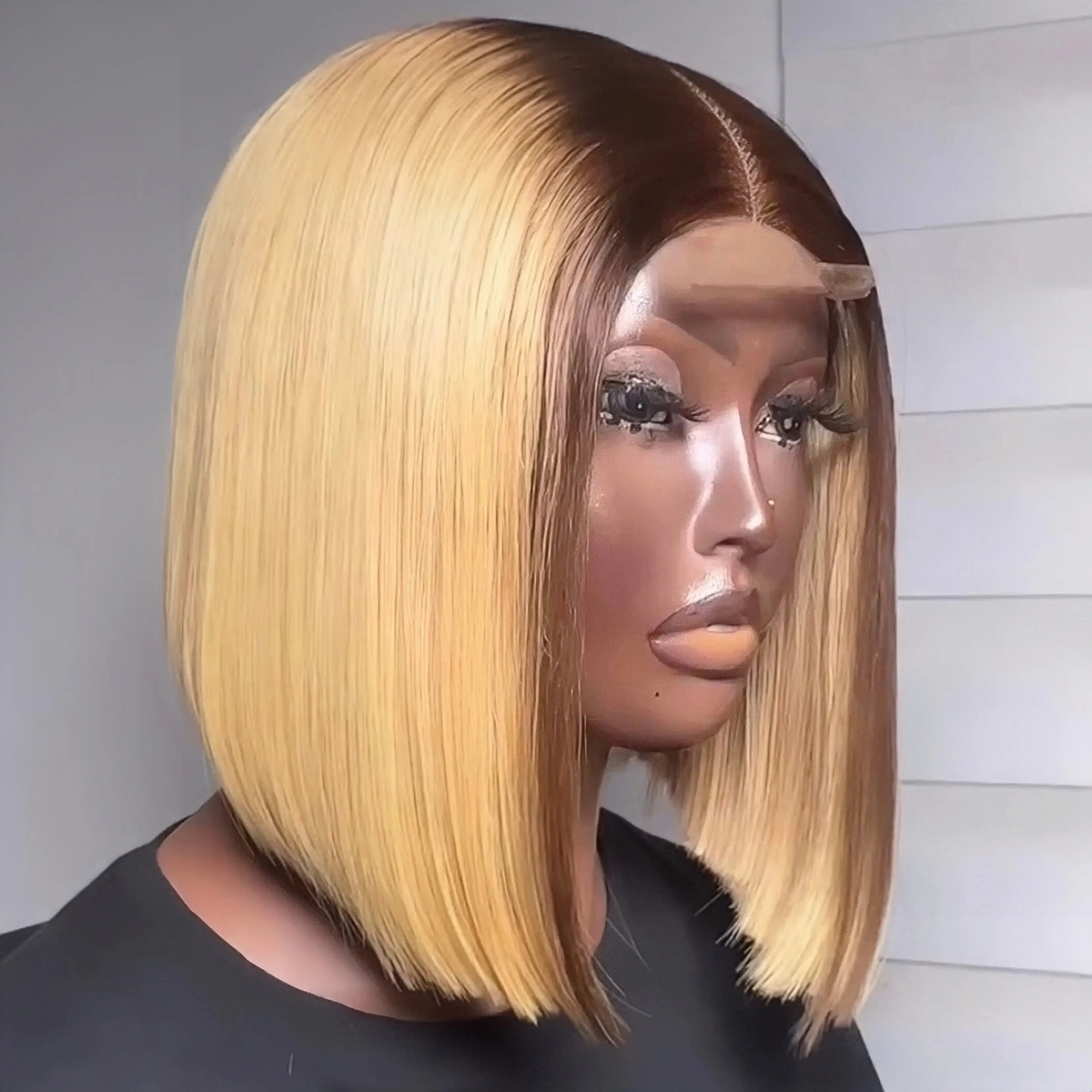 8 10 12 14 Inch Short SDD Bob Human Hair Wigs - Bone Straight
