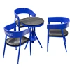 One table and three chairs