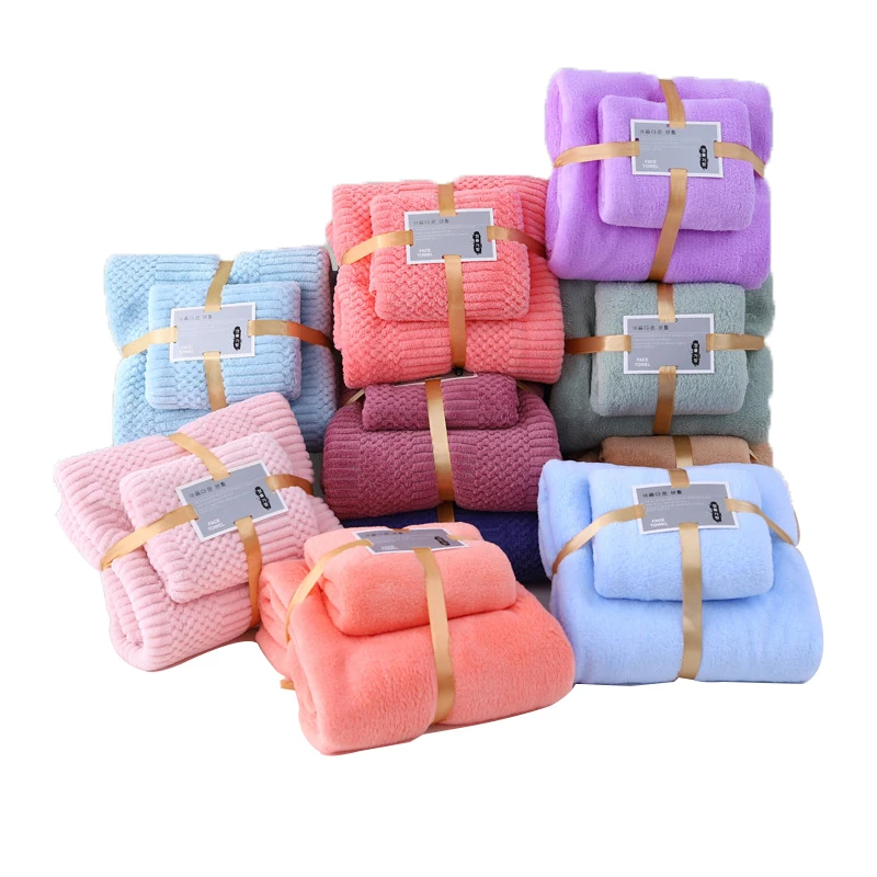Premium Quality 2022 Latest Design Luxury Custom Microfiber Face Hand Bath Towels Thick Fluffy