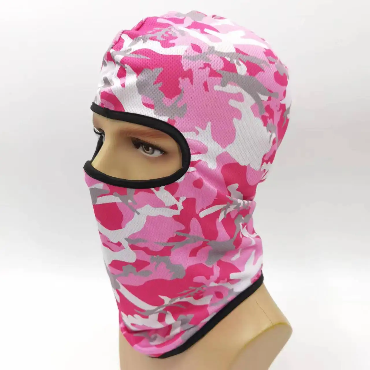 Wholesale Custom Distressed Balaclava Beanie Designer Winter Camo