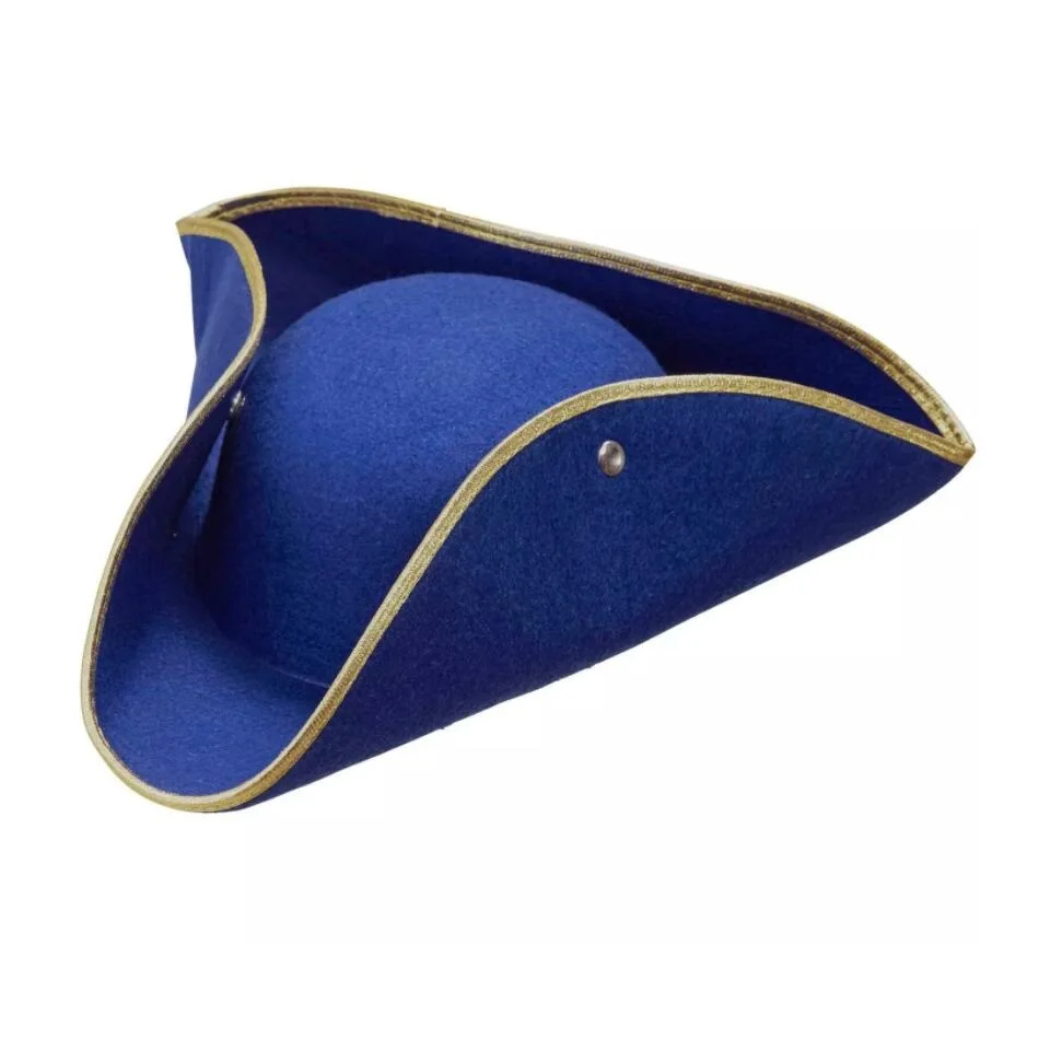 Chapéu tricorn musquete azul para fantasia, acessório para fantasia de  pirata halloween| Alibaba.com, image size:950x950