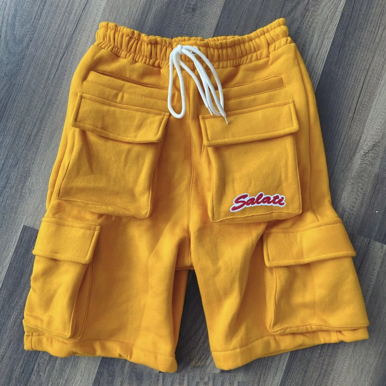 Custom Cargo Short Pants Multi 6 Pockets Fleece 5 Inch Inseam Men Shorts Embroidery Cotton Nylon Streetwear Jogger Cargo Short gallery 4