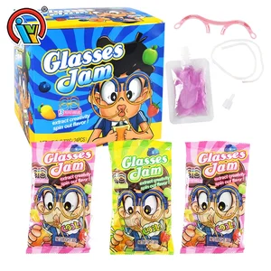 Straw Glasses Toy with Kids Fruit Flavor Liquid Jam Candy Sweets Supply