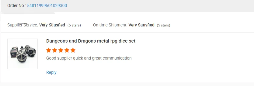 DND RPG Dice Set Custom Polyhedral Metal Gaming Dice OEM Wholesale Sale supplier