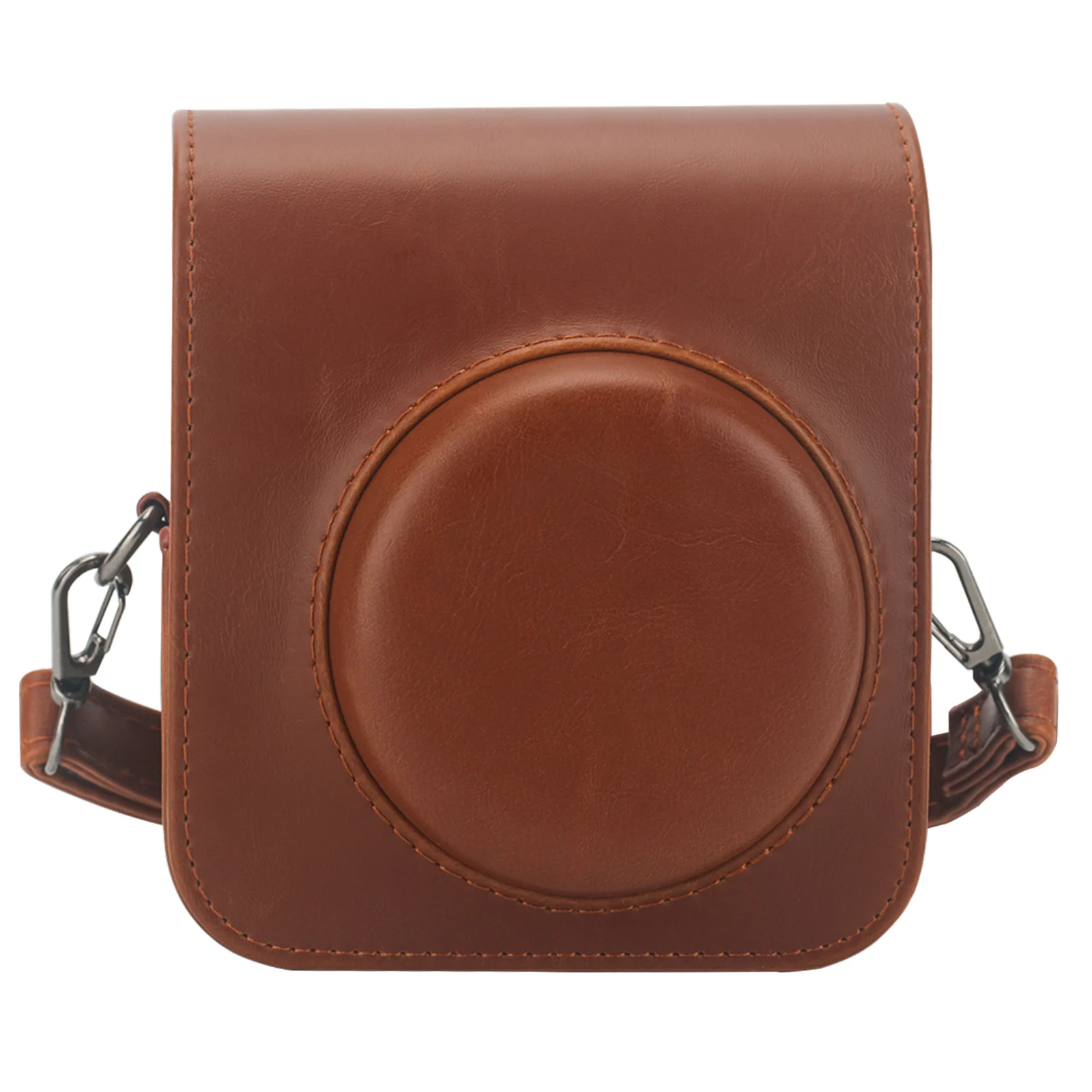 Fuji Instax Mini 12 Camera PU case Magnetic Design Leather Bag with Pocket and Adjustable Shoulder Strap