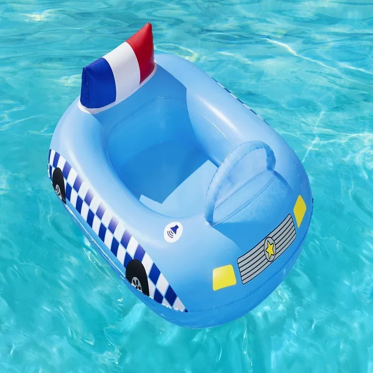 Custom Children's PVC Inflatable Police Car Motorcycle Ride-Ons for Amazon Water Spray Toy Inflatable Water Amusement Facilities
