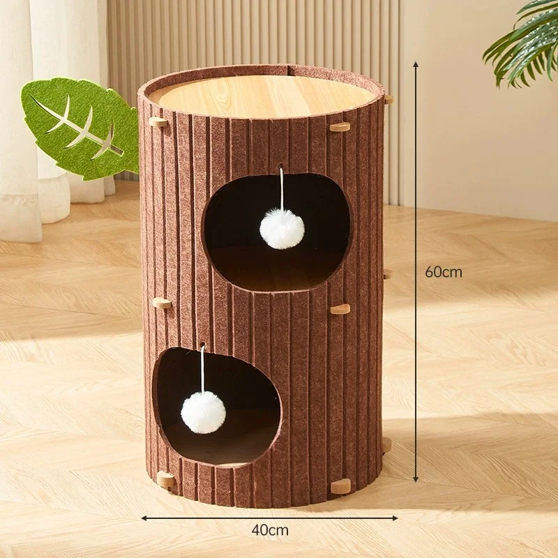 Wholesale Modern and Classic Cat Scratching House Two or Three Layer Tree Hole Design Sustainable Tunnel