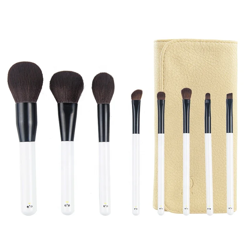 Cosmetic synthetic makeup brush set on sale colorful power