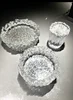 Crystal transparent waterfall coffee table