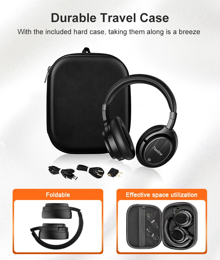 Teeline 2024 High Quality M1 Over-ear Headset Anc Wireless Bluetooth 5. 