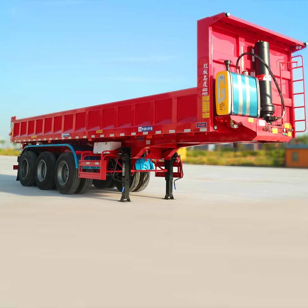 Cheap Price High Quality 3/4Axles 70-80Tons Tipper Semi Trailer Hydraulic U-Shape Rear Dump Semi Trailer For Sale factory