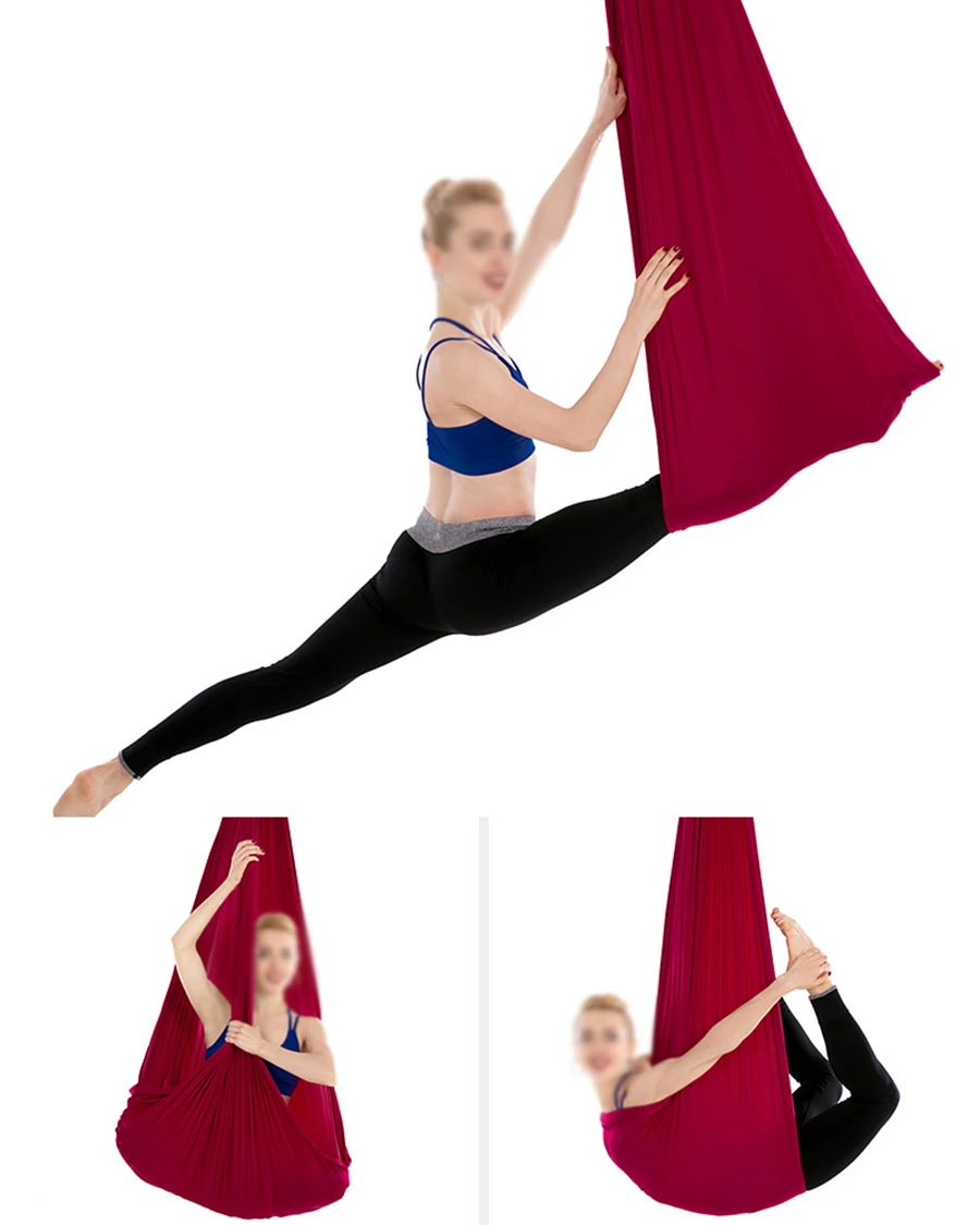 High Quality Wholesale Custom Cheap yoga hammock with handles flying aerial swing