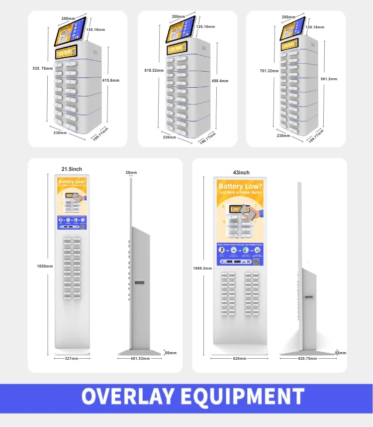 Phone Mobile Charger Shared Kiosk Power Bank Rental Sharing Station Supplier