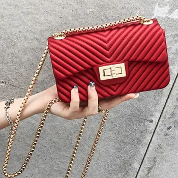 Sh1449 Luxury Chain Jelly Handbag Fashion Designer Women's Bag