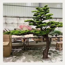 Source Factory Direct Cedar Tree Customization Oem&Odm Podocarpus Large Outdoor Indoor Artificial Bonsai Pine Tree