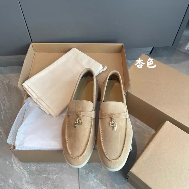 Cushioned loafers, fringed suede casual flats for women, comfortable in a Tsutsu