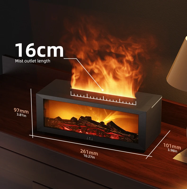 Simulation Flame Mini Aroma Machine – Remote-Controlled Diffuser