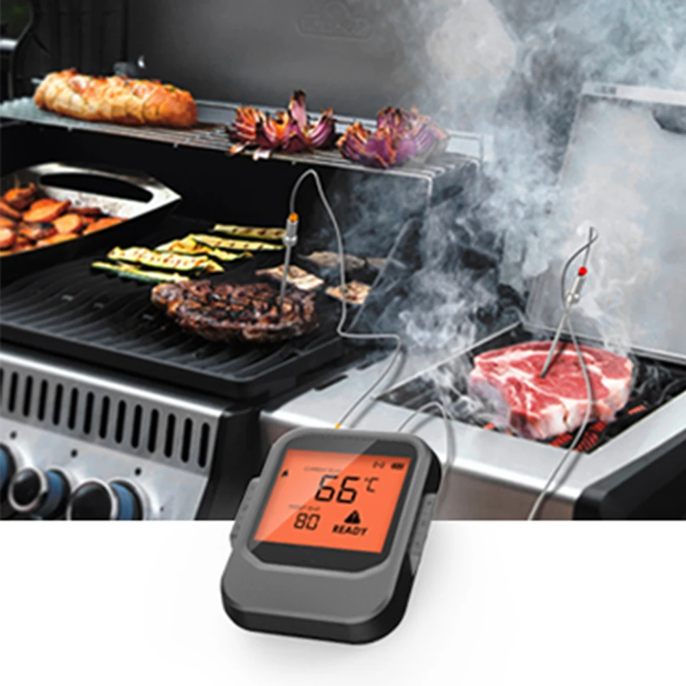 Tenergy Solis Digital Meat Thermometer, APP Controlled Wireless Bluetooth  Smart BBQ Thermometer w/ 6 Stainless Steel Probes & Carrying Case, Cooking