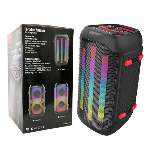 Sing-e ZQS4408 2024 Trend Woofer High Quality 25W Bluetooth Speaker Tone Wireless Microphone Karaoke