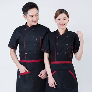 Short Sleeve Restaurant  Kitchen Work Wear Double Breasted  Bakery Cafe Waiter Catering Food Service Chief's Uniform