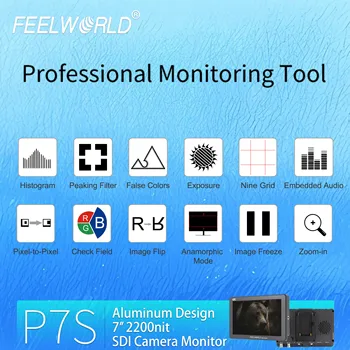 FEELWORLD P7S Camera DSLR Field Monitor 7 Inch 2200nit High Brightness IPS Screen OEM Custom Design Factory Price detail image