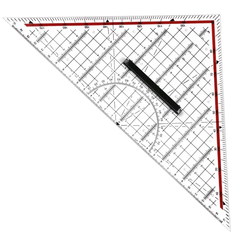 Designer Multifunctional Triangular Ruler With Handle Drawing Architecture Scale Ruler