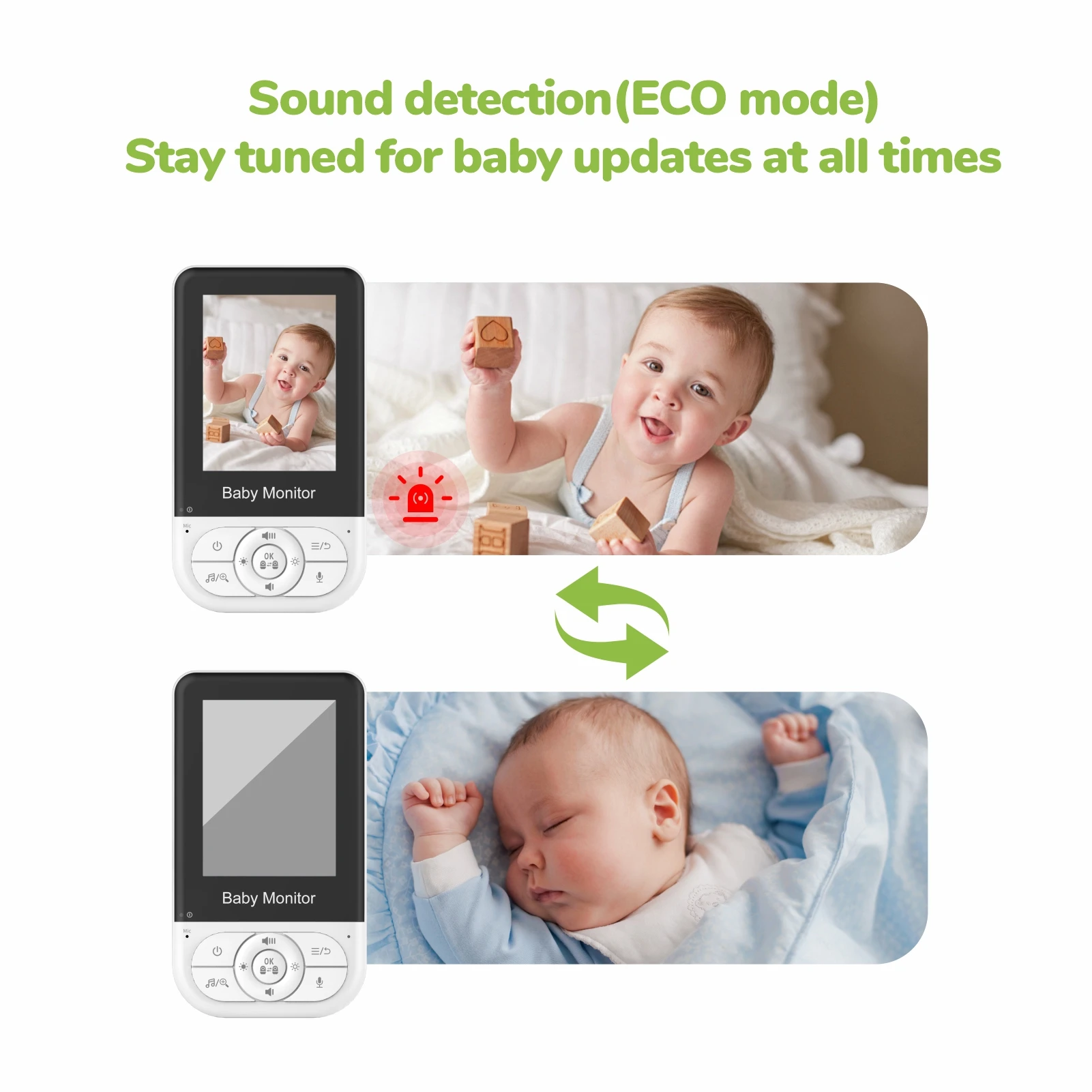 2.8 Inch 4X Zoom Baby Monitor With Camera Babyfoon Crying Alarm Temperature Detection Baby Security Camera Monitoring