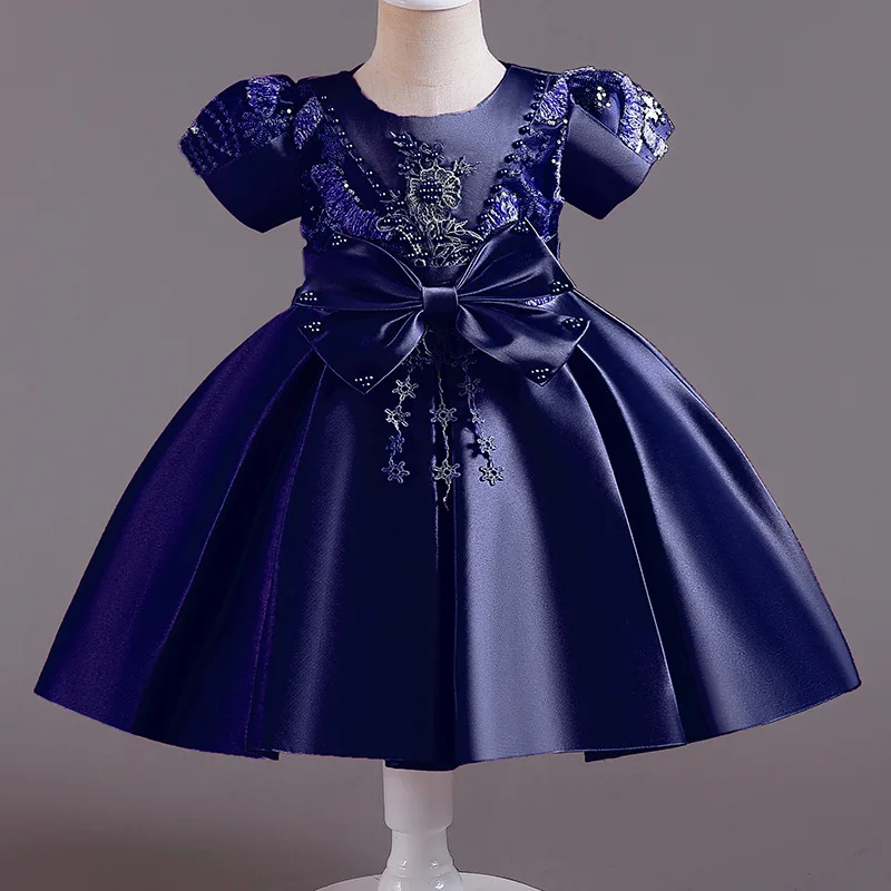 newborn navy blue dress Buy Navy Blue Dress for Baby Girl main image 1