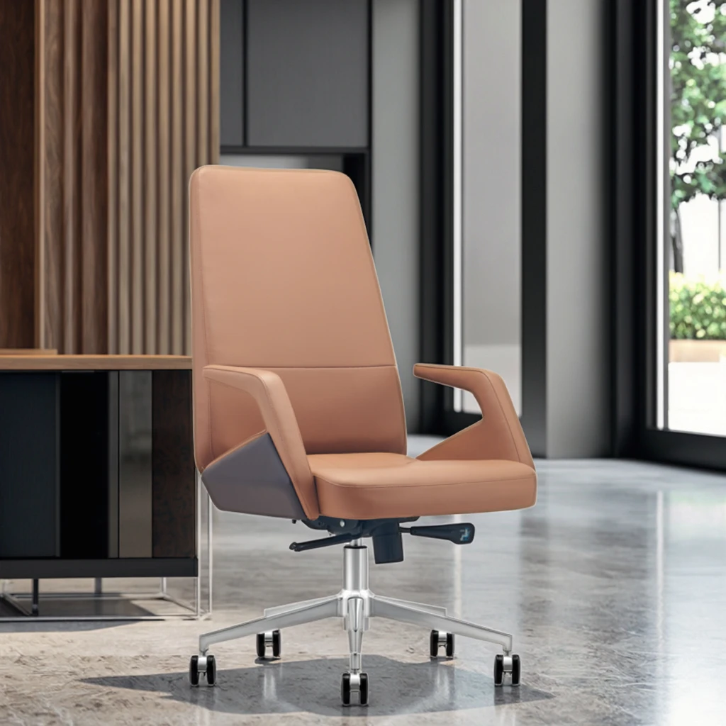 Ergonomic Managers Chair Contoured Lumbar Support Quick Assembly Design Commercial Installation 2