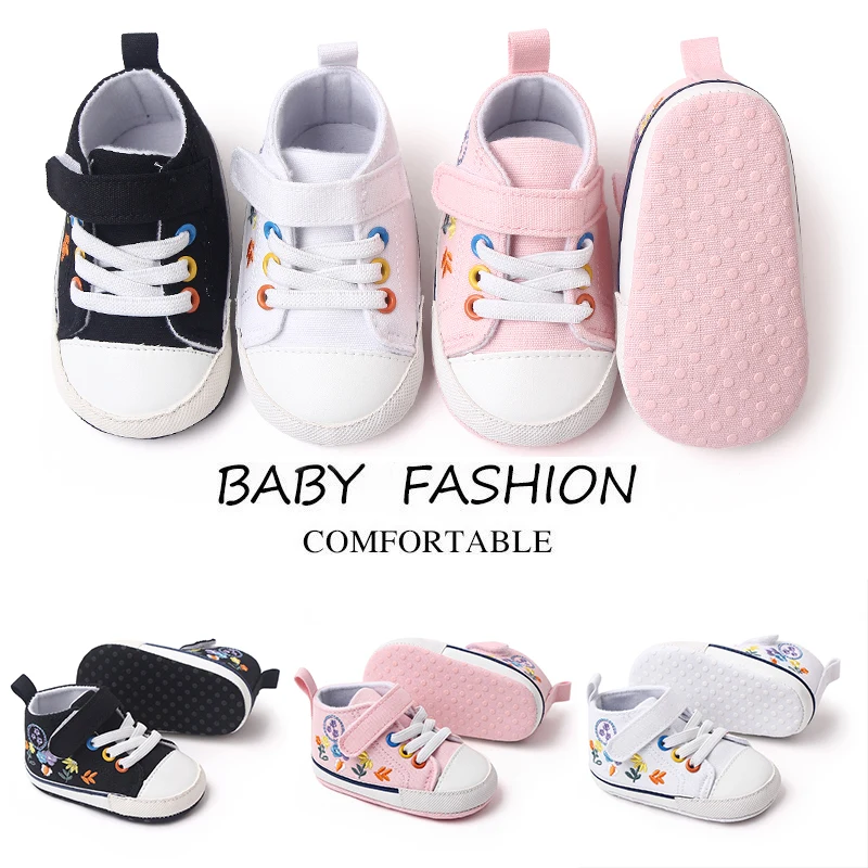 Wholesale Canvas Unisex Baby Toddler Infant Boys and Girls Shoes Baby Sneakers factory