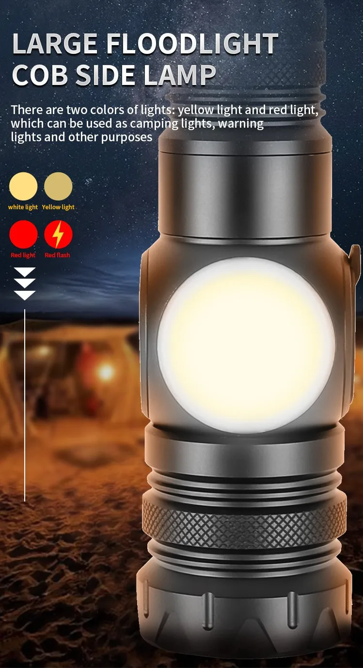 1200lumen LED Flashlight - Rechargeable, Zoomable, Durable
