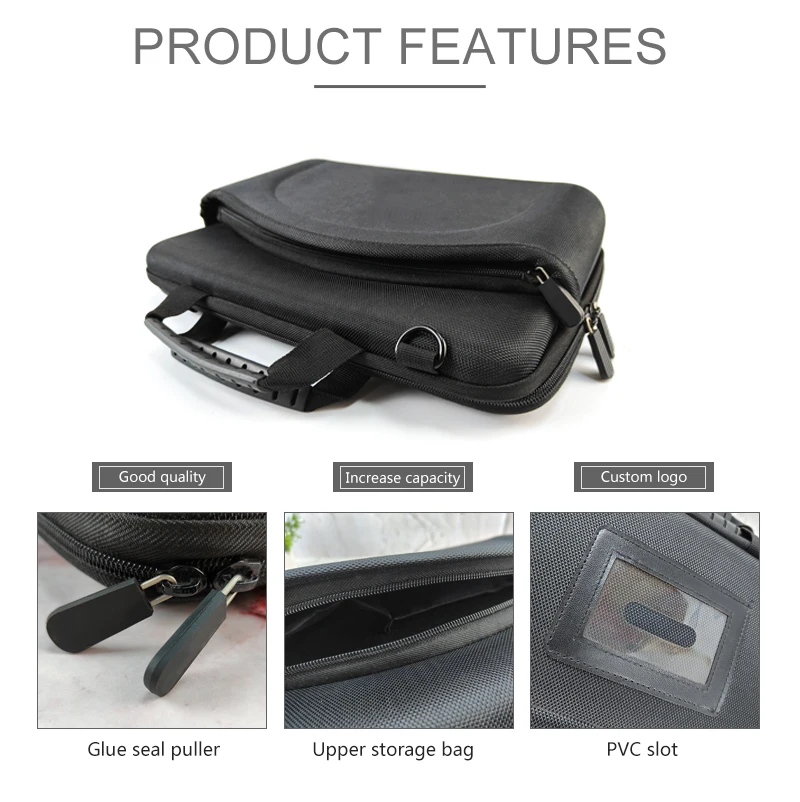 Custom 17 Inch Soft Computer Briefcase Durable Laptop Handbag Travel Laptop Bag With Front Pocket manufacture