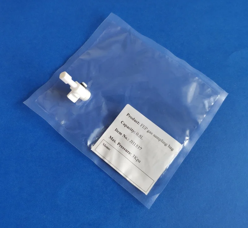 0.2L~20L Lab Use FEP Gas Sampling Bag With PTFE Valve For