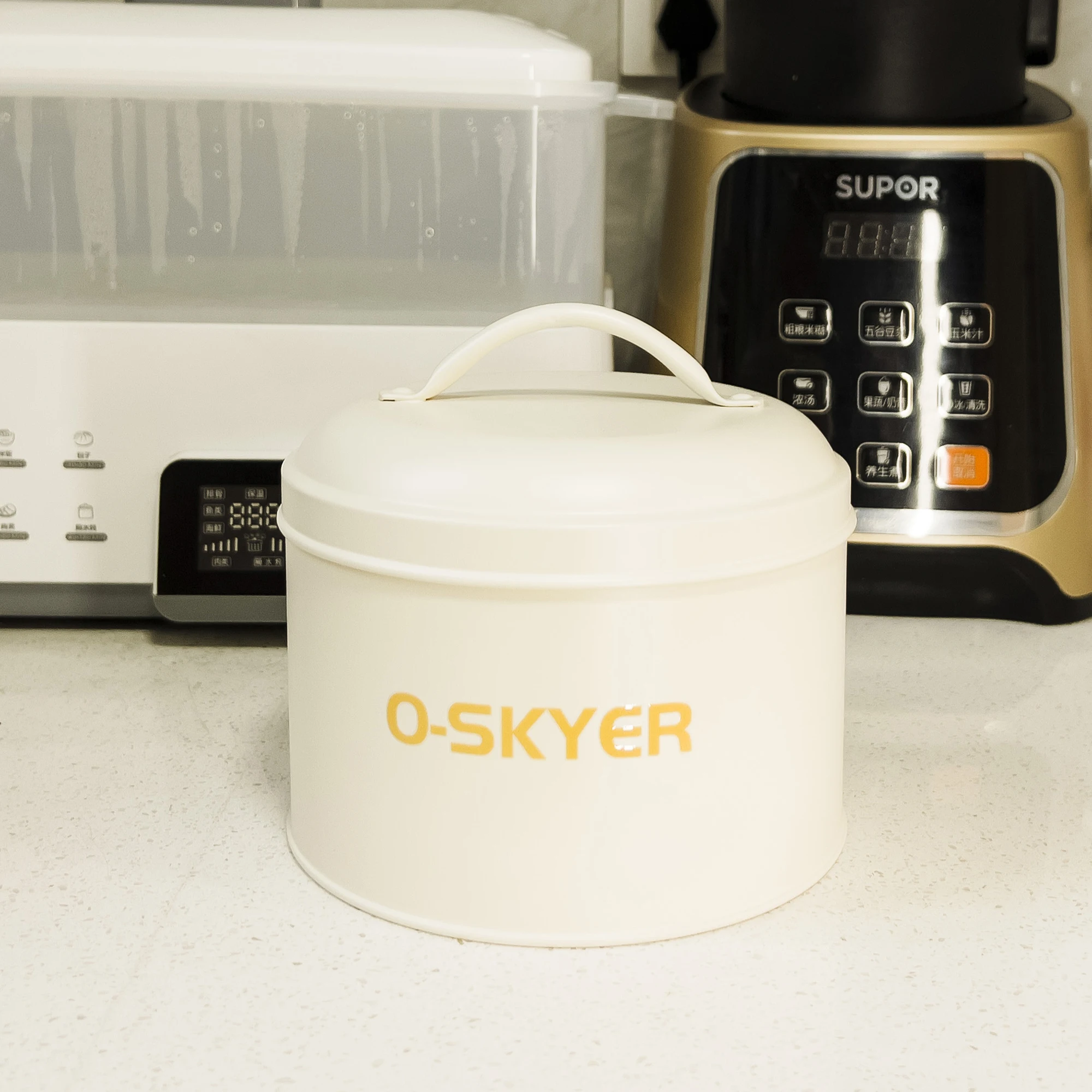 Factory Wholesale Office Metal Storage Bucket Coffee Canister Kitchen Tissue Container with Lid