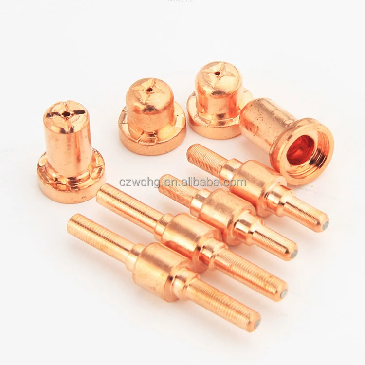 Plasma Electrode Plasma Cutting Cutter Torch Consumables PT31 PT40 Lengthen Plasma Electrode Nozzle