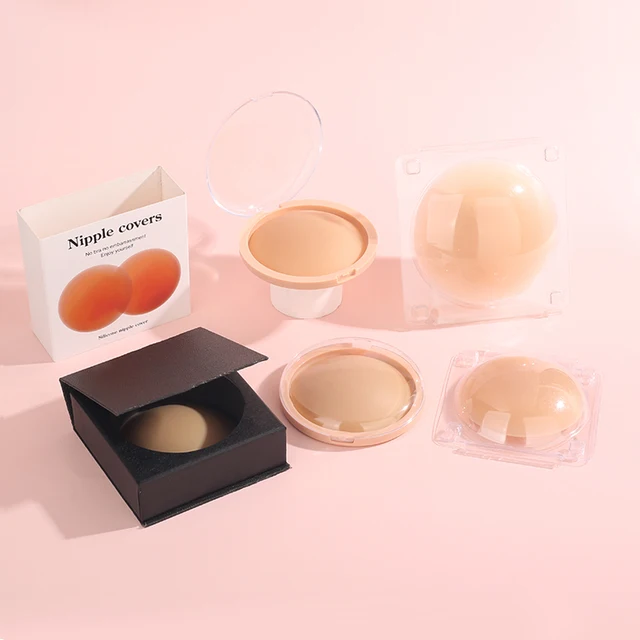 10cm wholesale silicone nipple cover with handbrush glue nipple covers for women reusable