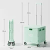 60L vert avec roue universelle