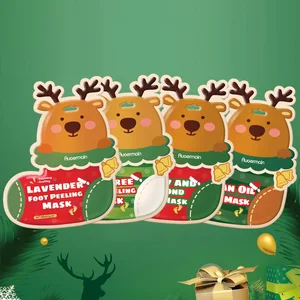 Christmas Vegan Moisturizing Foot Care Argan Oil Foot Mask Disposable Foot Mask Socks Dry Crack Hydrating Feet Masking Sheet