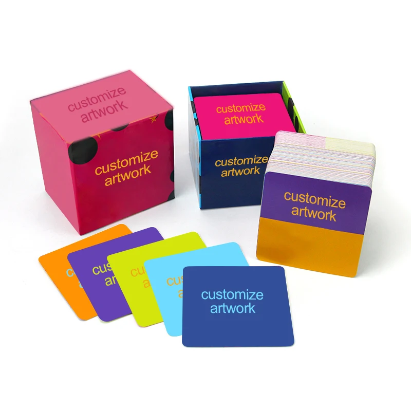 Manufacturing Question Cards Quiz Game Card Custom Printed Family Conversation Educational Trivia Card Game in Customizable