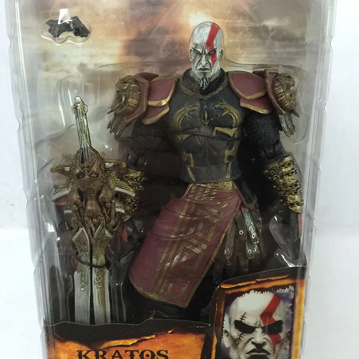 7" God of War 2 Kratos flame Action Figure movable in box 