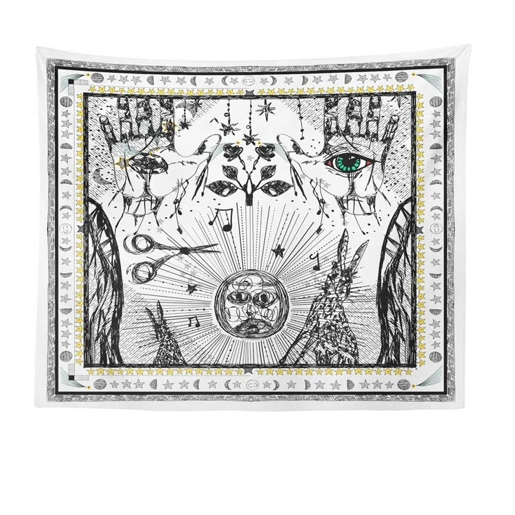 Психоделический гобелен «глаза Бога», Настенный декор, искусство, мистик, психоделическая мандала, Настенная подвеска