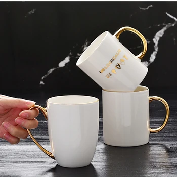 New Design custom LOGO Ceramic Mugs Coffee Cup Drinkware 12oz Sublimation Blank  coffee mug and spoon set in handle Dropshipping - AliExpress