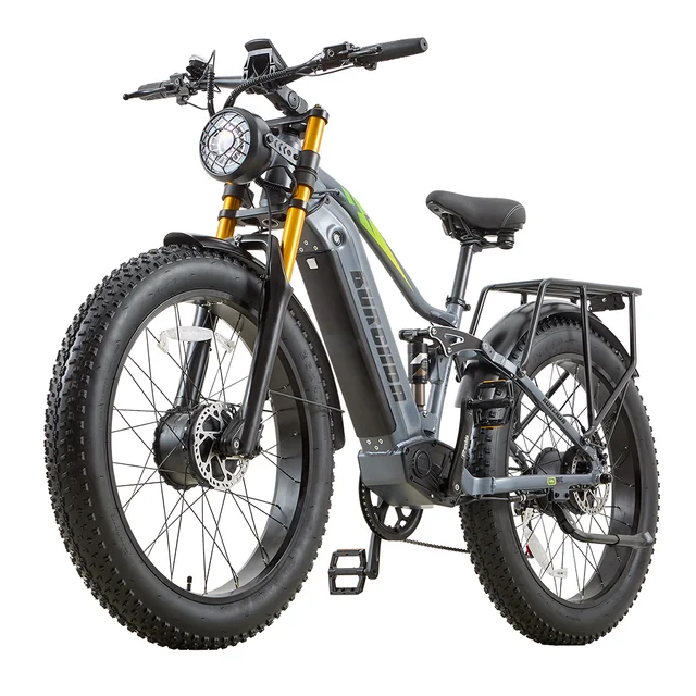 EU Warehouse Free Shipment Electric Bicycle  Fat Tire dual motor BURCHDA RX80 48V20Ah 26 inch Mountain Bike 7 Speed Dual-Shock