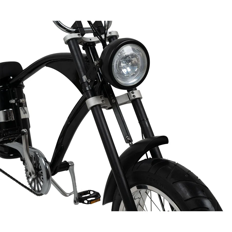 48V 750W Electric Bike Retro Design Carbon Steel Frame for Stretch Cruiser Fat Tire Rear Hub Motor Powered Lithium Battery - Image 3