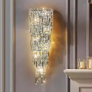 Modern Luxury LED Crystal Wall Lamp for Living & Bedroom Indoor Home Decoration with Elegant Wall Light