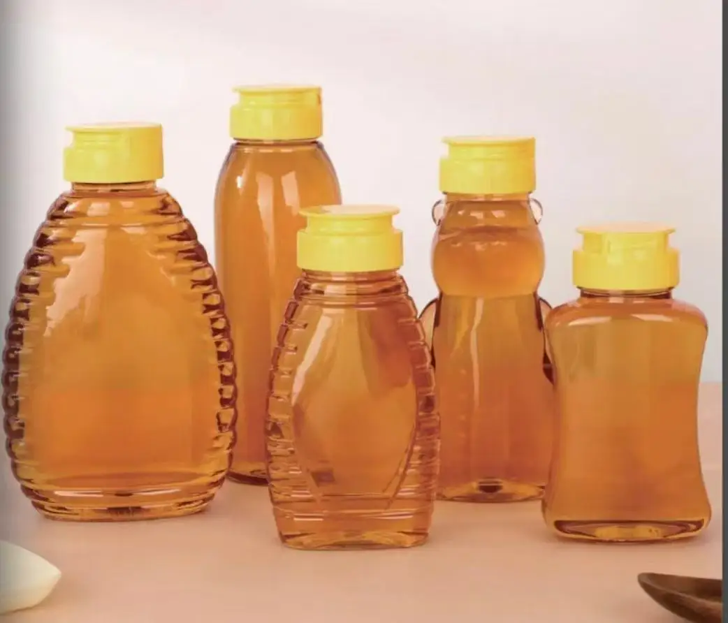 Easy-Squeeze 6 Pk 12 Oz Empty Honey Bottles. BPA-Free Food-Safe PET Plastic Honey Dispenser. Flip-Top Refillable Syrup Container. Great For Storing And Serving BBQ, Pasta Sauces Or Salad Dressings - View #2