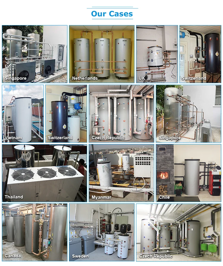 SST factory price water heater heat pump stainless steel solar pressure water tank 300l
