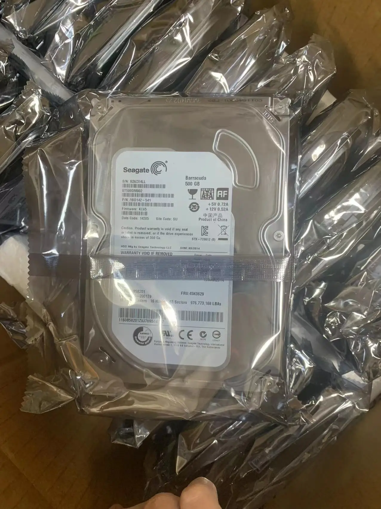 オリジナル中古ハードドライブ 3.5インチ HDD 500GB 良好な状態