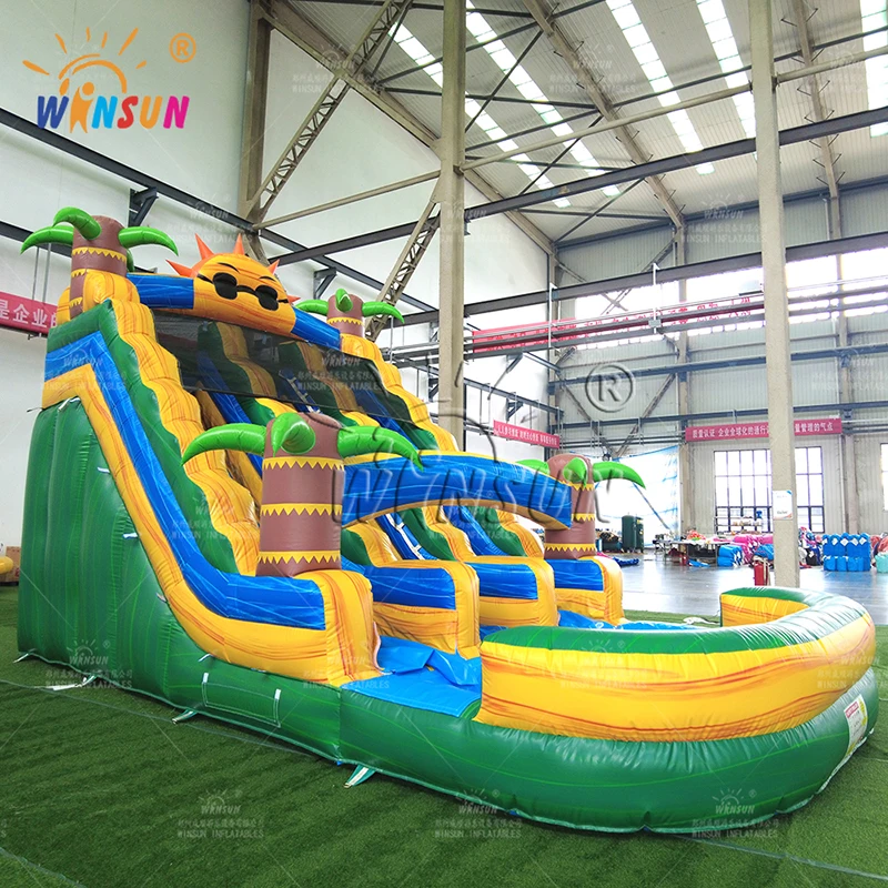 US Warehouse Ready to Ship Commercial Giant Party Water Slide Inflatable Cheap Adult Inflatable Water Slide with Swimming Pool